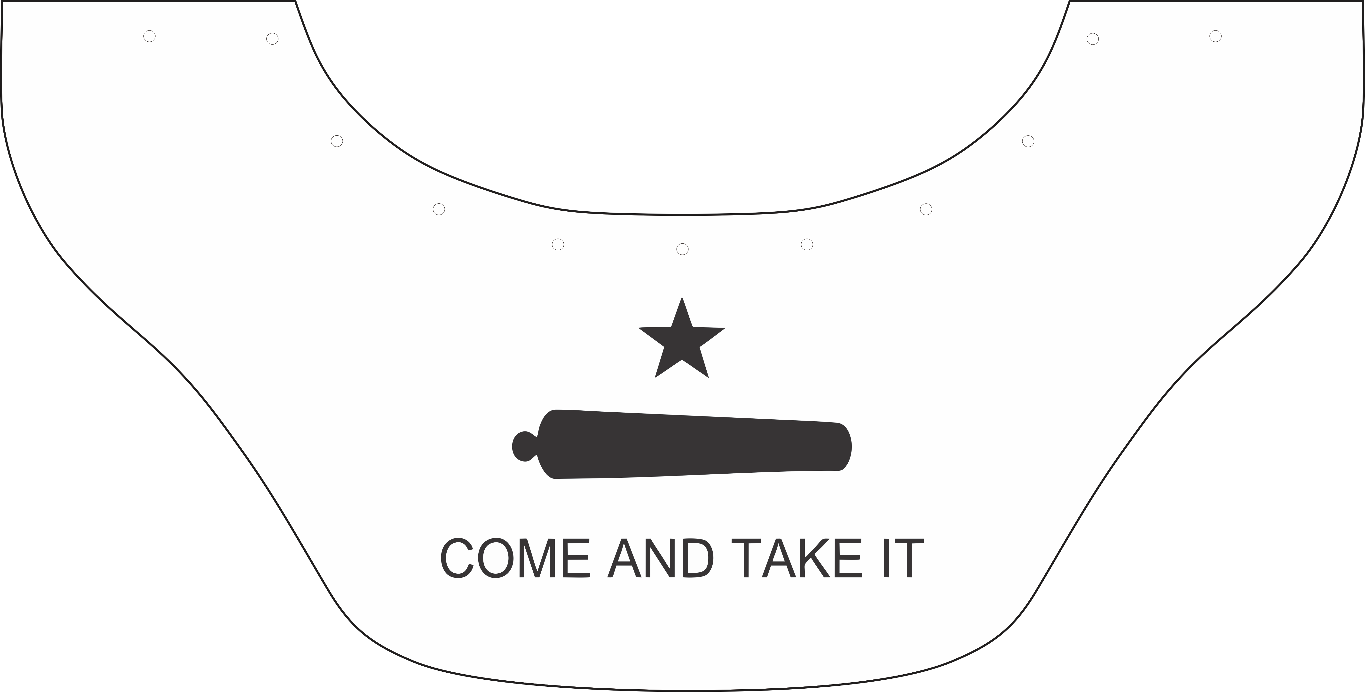 Battle Of Gonzales Bottom Bib  by Outlaw Leather